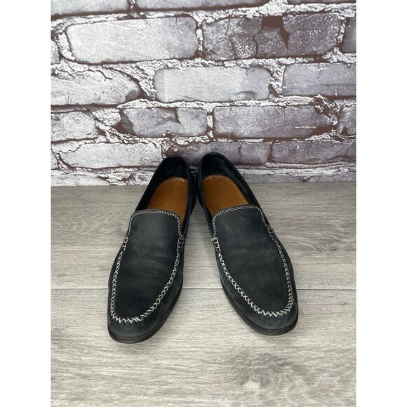 Salvatore Ferragamo Sport Black Suede Almond Toe Loafers Women’s 8.5AA US/38.5EU - Picture 10 of 16